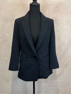 Maeve By Anthropologie US Size 2/UK 6 Black Fitted Blazer